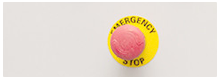 Hypochlorous Generator Closeup: Emergency Stop Button