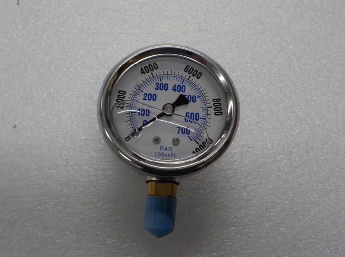 0-10000psi liquid filled water pressure gauge for Generation 6 Stainless Steel Kartwash | SKU: KWGAUGE1