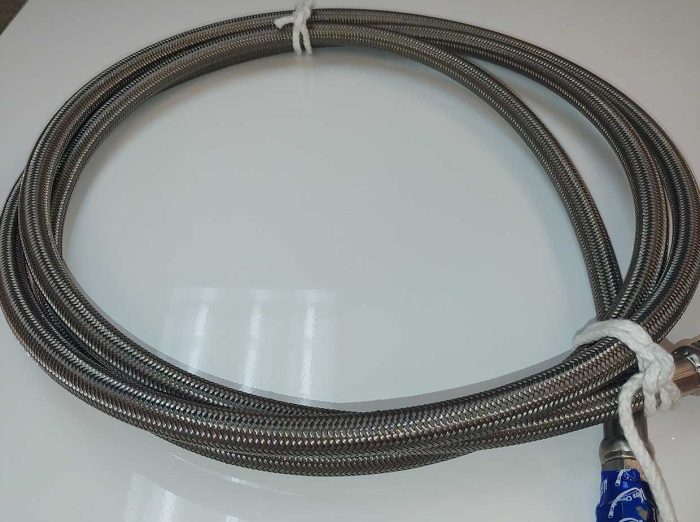SS braided hose 8’ for Generation 6 Stainless Steel Kartwash | SKU: KWHOSE