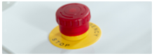 Product Feature Close-up for the UV-MAX by Energenics: Emergency Shut-off Button